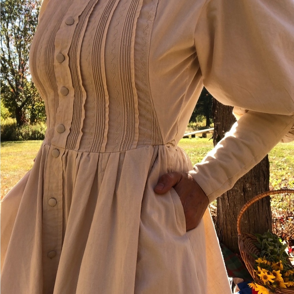 Scully 100% Cotton Long-Sleeve Maxi Pioneer Day Dress Size Small